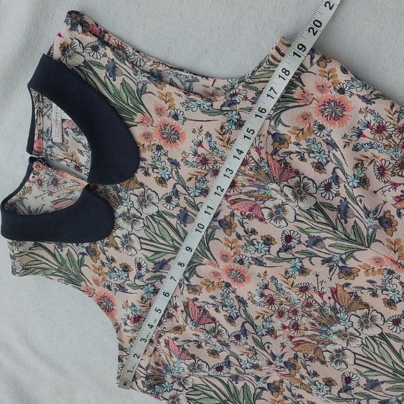 LAUREN CONRAD Floral Sleeveless Peter Pan Collar Dress NWOT - Picture 7 of 10